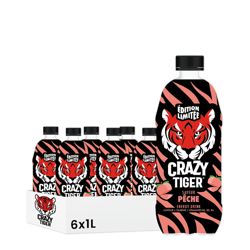 Crazy Tiger Peach 1L (pack of 6)