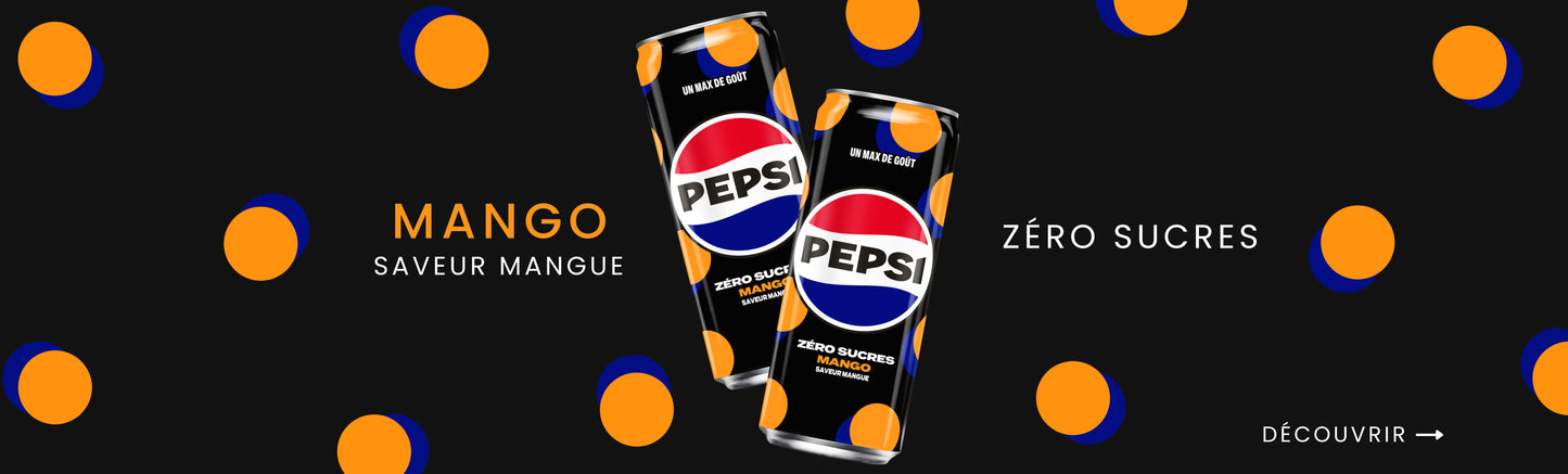 Pepsi Mango Zero Sugar (pack 24x33cl)