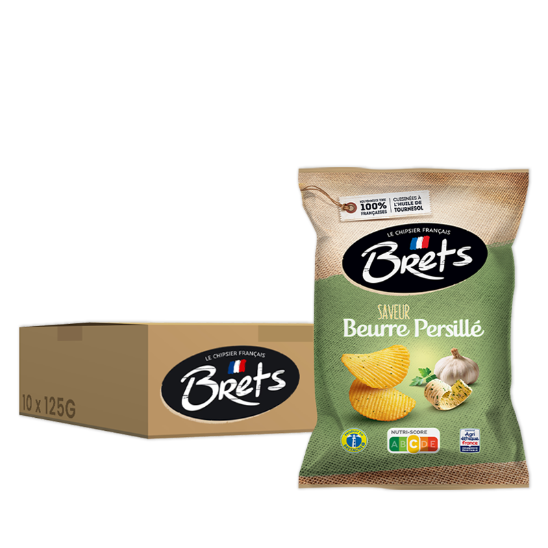 Brets Parsley Butter Flavour Crisps (pack 10x125g)